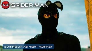 Peter Suits Up As The Night Monkey